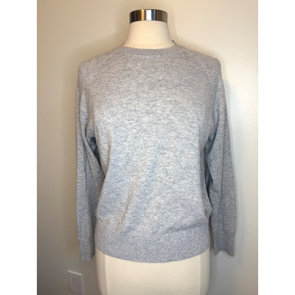Reiss Audrey Light Grey Wool Cashmere Blend Crew Neck Sweater S Luxury Chic Soft